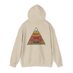 Food Pyramid Design Hoodie | Beans Bacon Whiskey Lard Illustration
