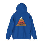Food Pyramid Design Hoodie | Beans Bacon Whiskey Lard Illustration