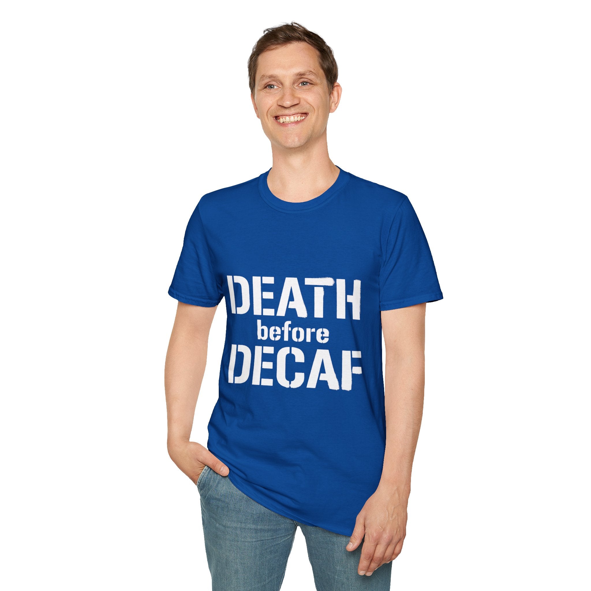 Death Before Decaf T-Shirt — Funny Coffee Lover Tee