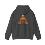 Food Pyramid Design Hoodie | Beans Bacon Whiskey Lard Illustration