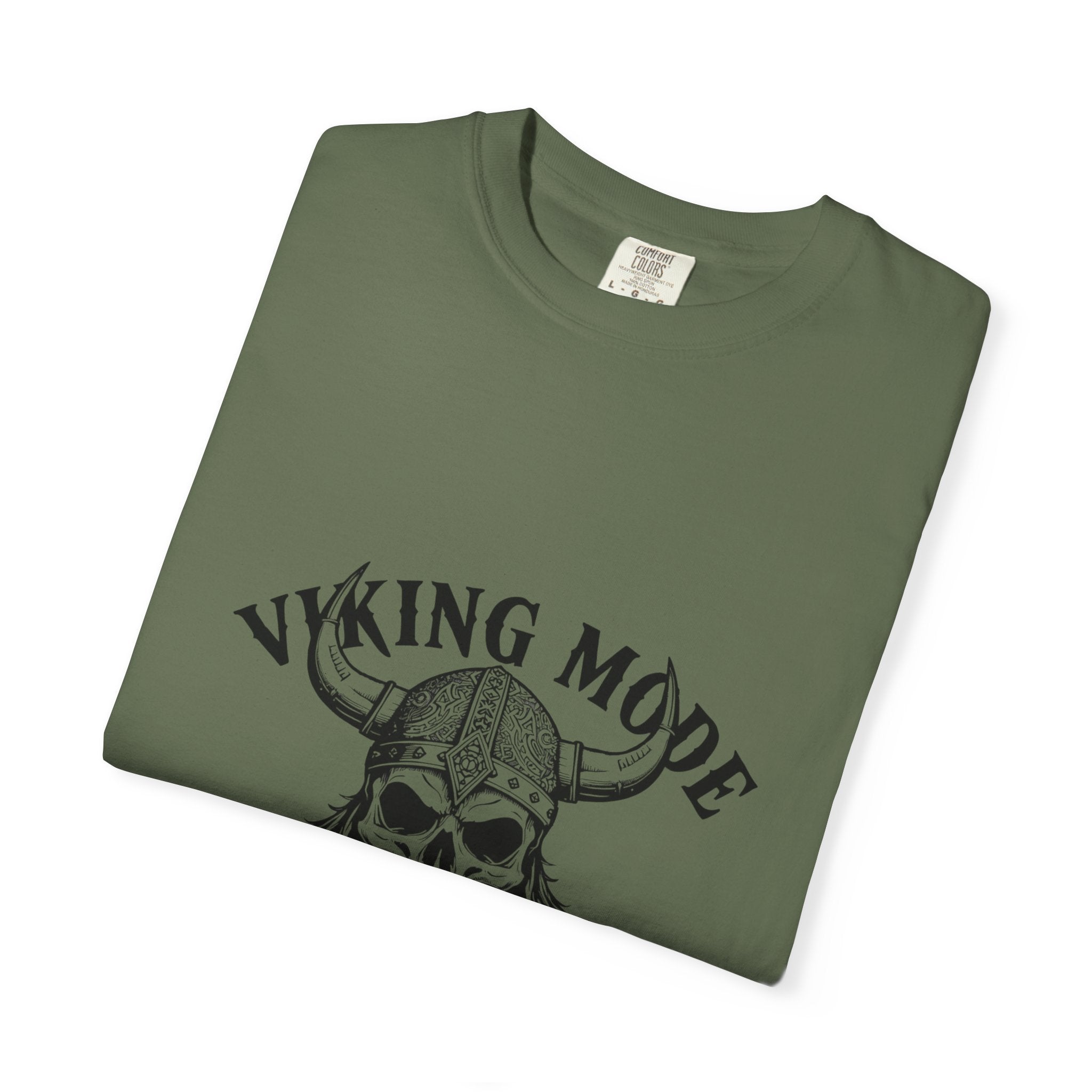 Viking Mode Skull Viking T-shirt | Norse Helmet Skull Graphic Tee