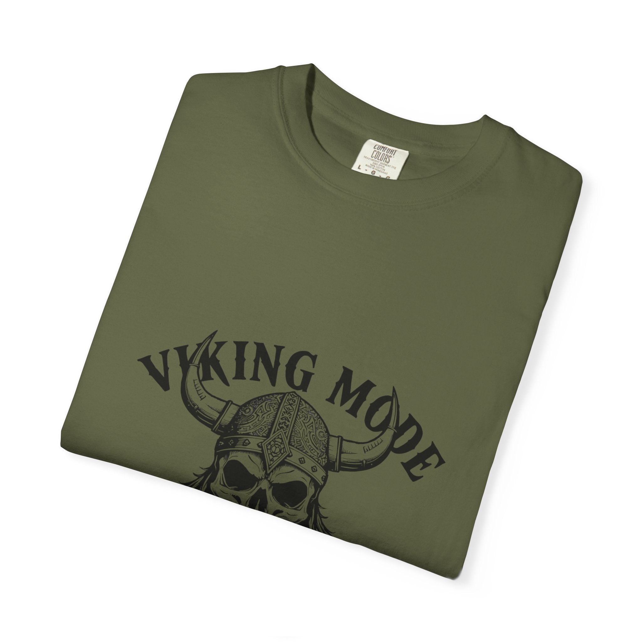 Viking Mode Skull Viking T-shirt | Norse Helmet Skull Graphic Tee