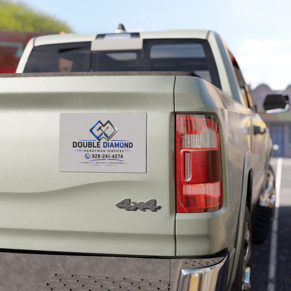 Car Magnet — Double Diamond Handyman Services Logo with Phone Number (Professional Vehicle Signage)