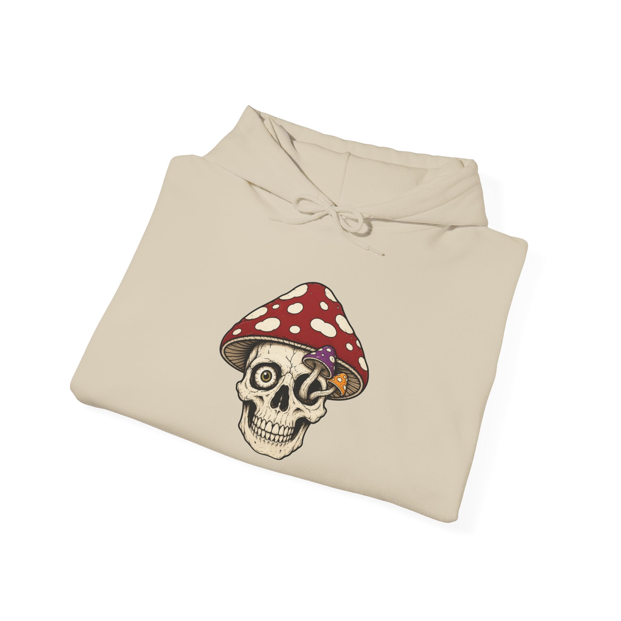 Mushroom Skull Hoodie — Gothic Mushroom Graveyard RIP Pullover