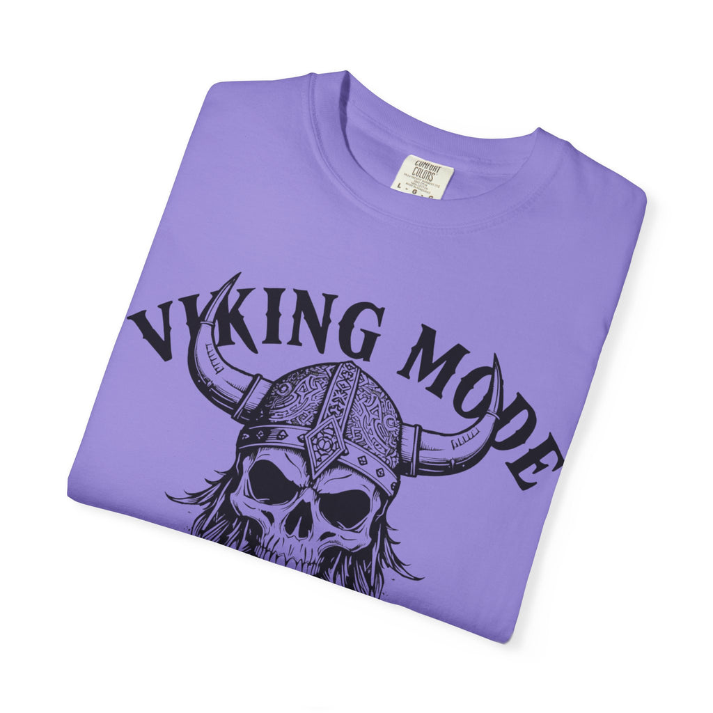Viking Mode T-Shirt — Skull Viking Helmet Graphic Tee