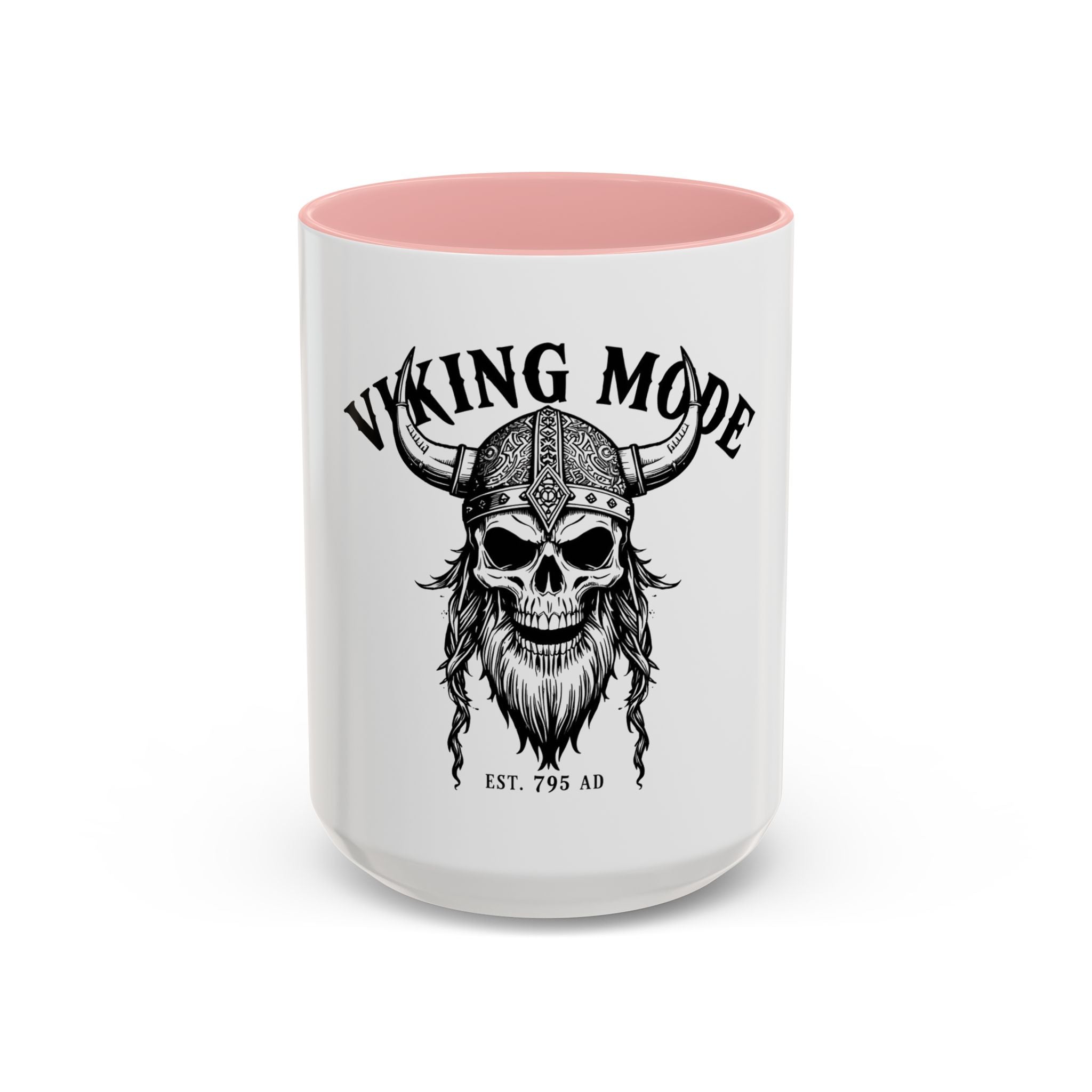 Viking Mode Skull Viking Mug | Accent Coffee Mug 11oz 15oz