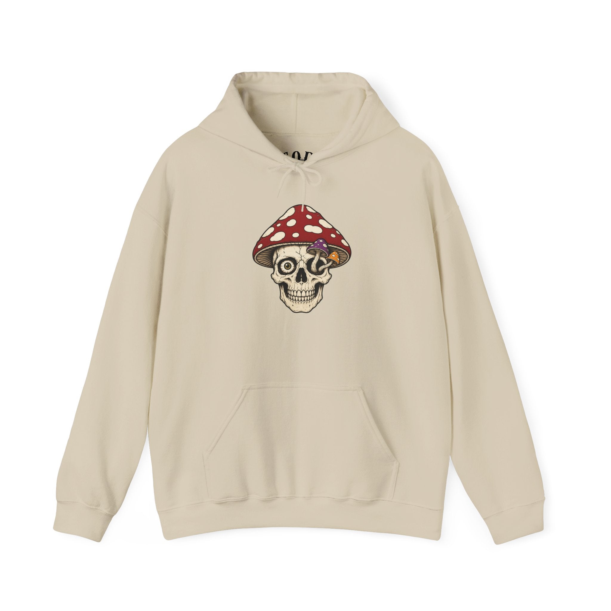 Mushroom Skull Hoodie — Gothic Mushroom Graveyard RIP Pullover