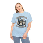 T-Shirt — "E-4 Mafia" Graphic Tee: "When You Want It Done, But You Don’t Care How" Vintage-Style Food Humor