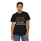 T-Shirt — “I Get My Popcorn From The Apricot Tree” Script Graphic Tee | Hymns | LDS |