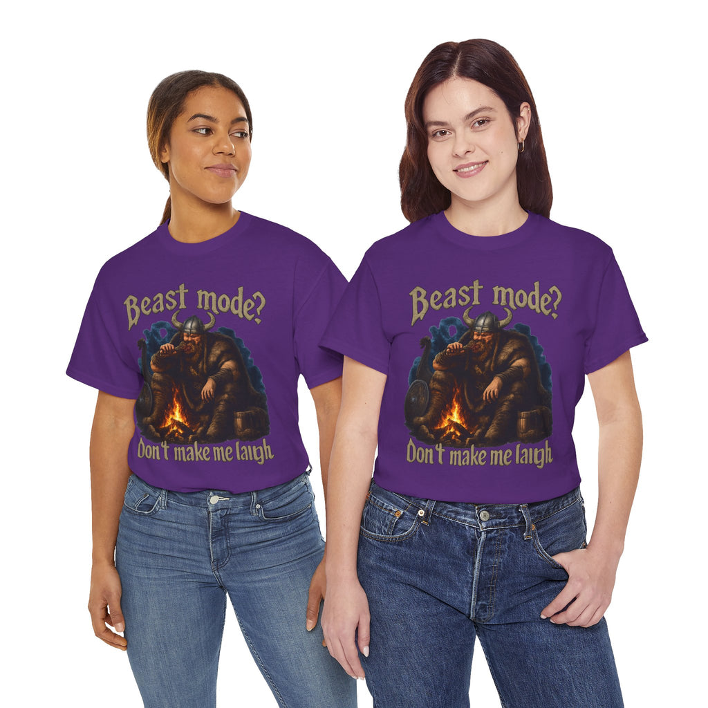Viking Campfire T-Shirt — "Beast mode? Don’t make me laugh" Graphic Tee