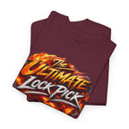T-Shirt — "Ultimate Lock Pick" Fiery Logo Graphic Tee
