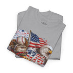 Patriotic Eagle American Flag T-Shirt — USA 1776 Military Tribute Tee