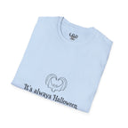 Halloween Bat Heart T-Shirt — "It's Always Halloween If You're Spooky at Heart"