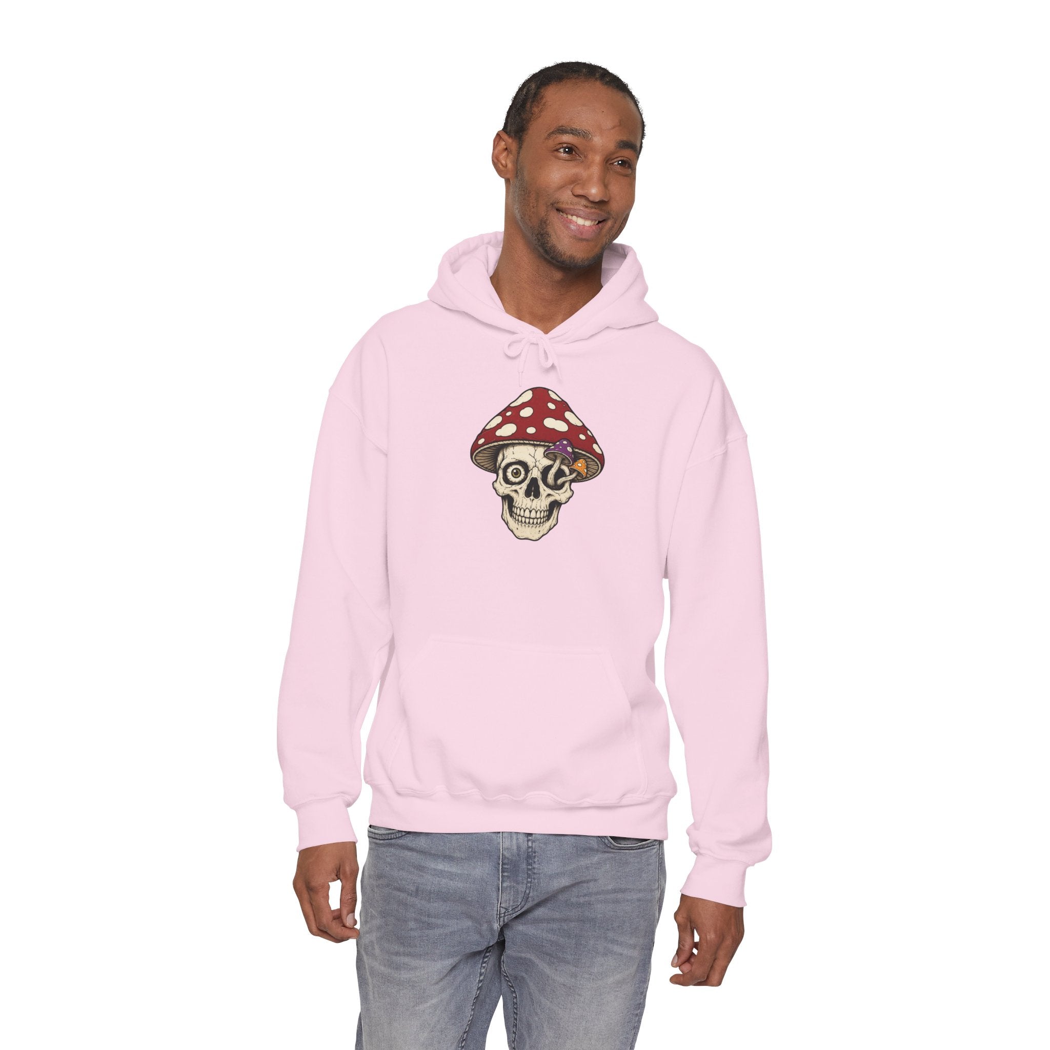 Mushroom Skull Hoodie — Gothic Mushroom Graveyard RIP Pullover