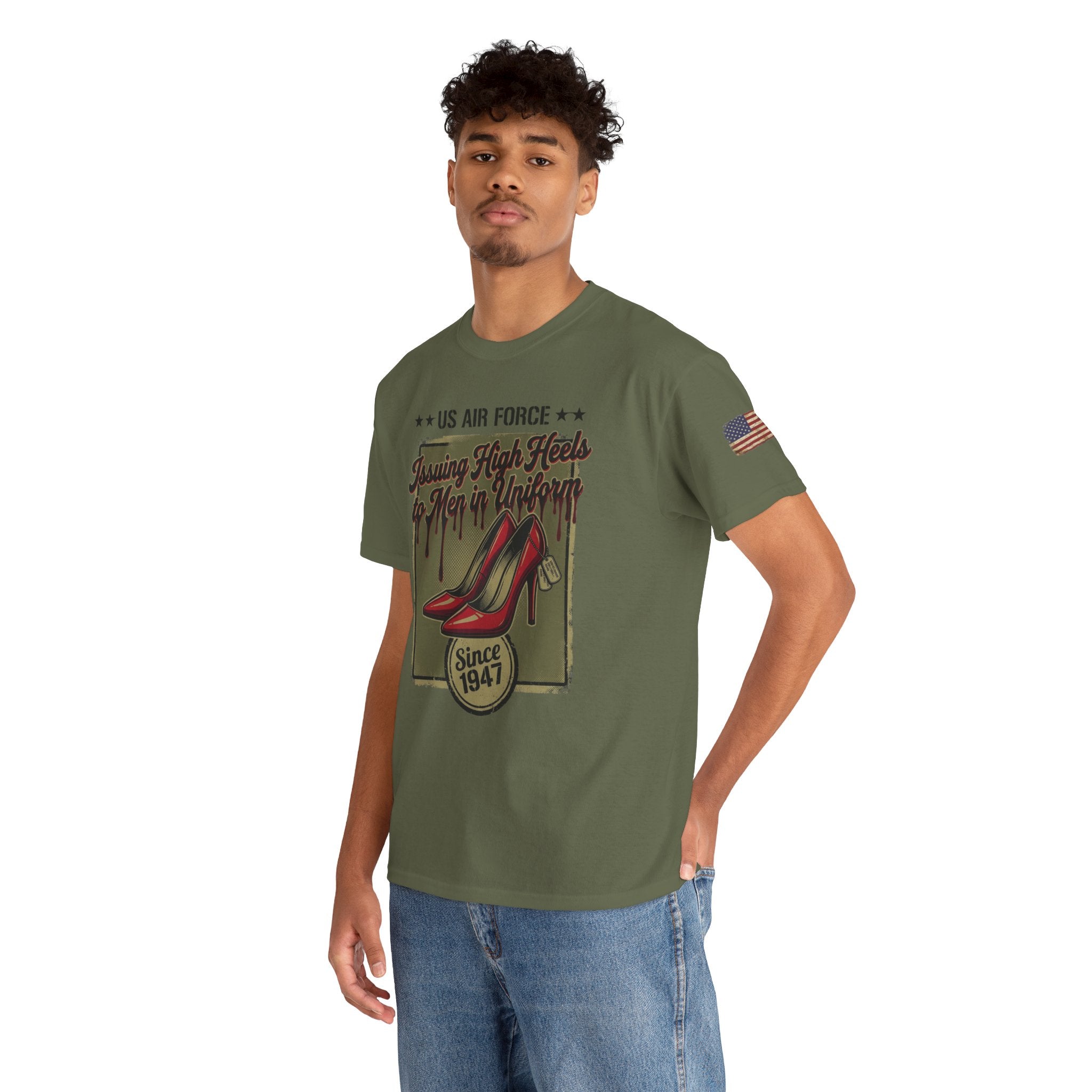 US Air Force 'Issuing High Heels' Graphic T-Shirt