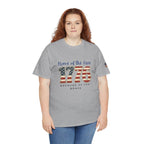 1776 American Flag Tee — "Home of the Free, Because of the Brave" Patriotic T-Shirt