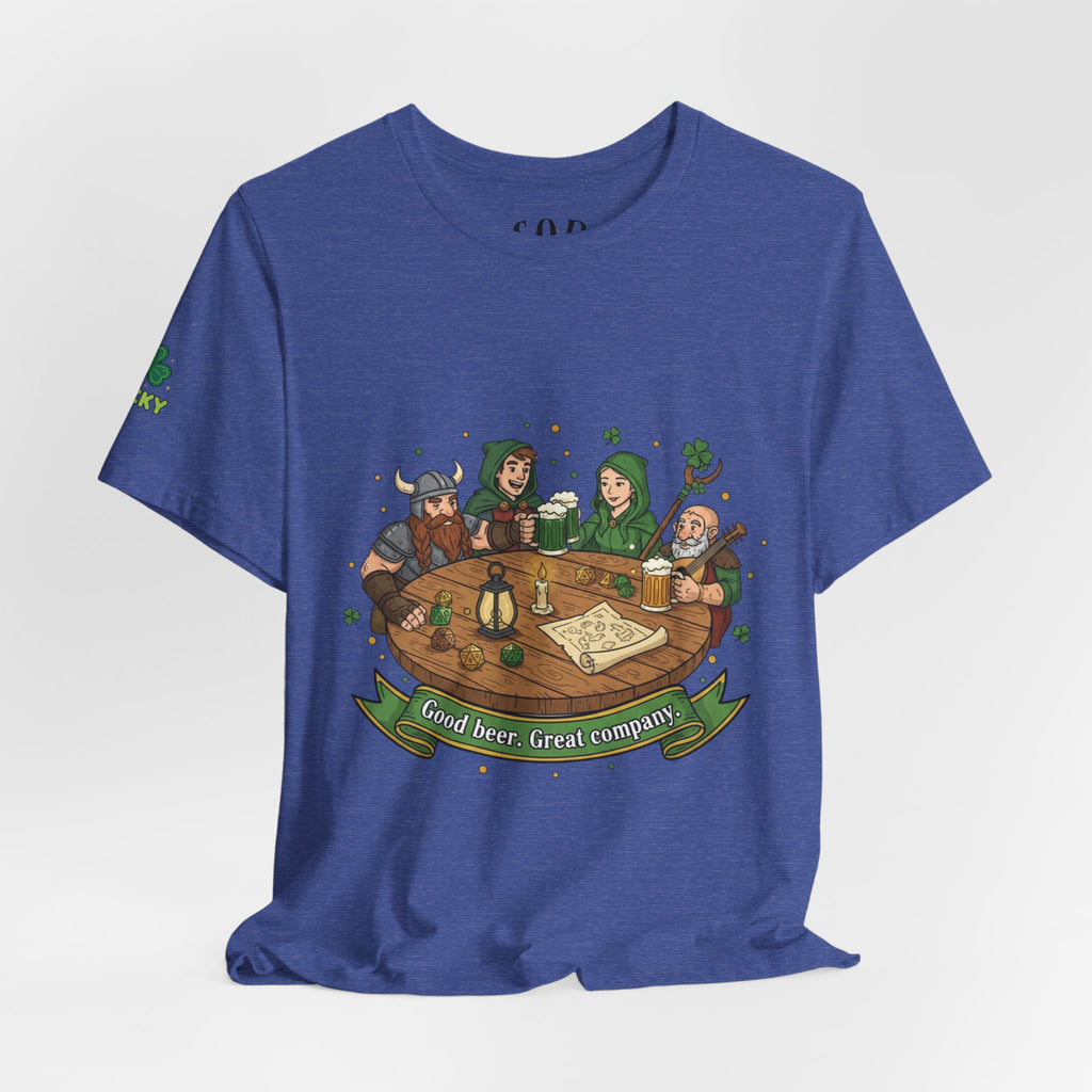 D&D Party at Tavern Table T-Shirt | St. Patrick's Day - Fantasy RPG Dice Roleplay Tee