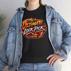 T-Shirt — "Ultimate Lock Pick" Fiery Logo Graphic Tee