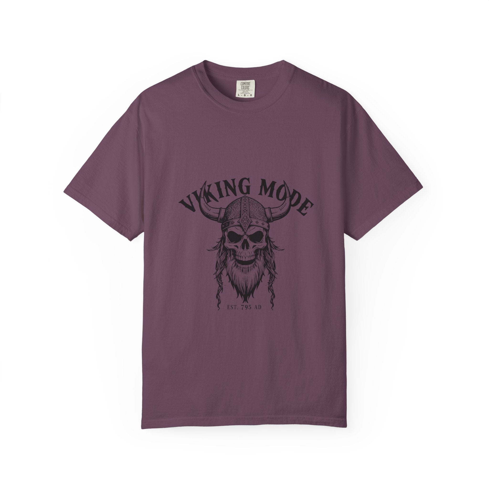 Viking Mode Skull Viking T-shirt | Norse Helmet Skull Graphic Tee