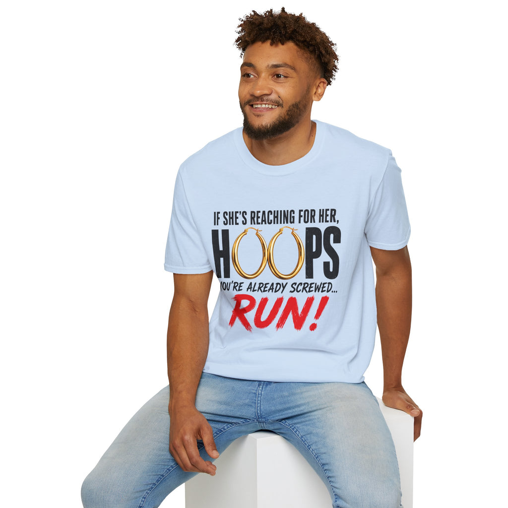 T-Shirt — "If She's Reaching for Her Hoops" Graphic Tee