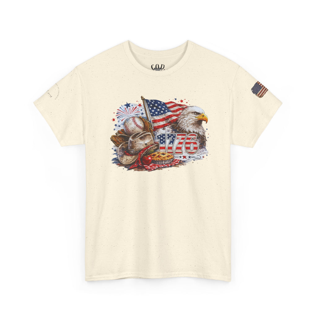 Patriotic Eagle American Flag T-Shirt — USA 1776 Military Tribute Tee