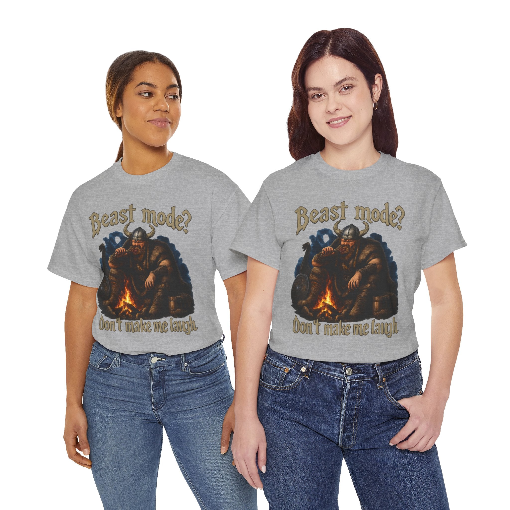 Viking Campfire T-Shirt — "Beast mode? Don’t make me laugh" Graphic Tee
