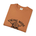 Viking Mode Skull Viking T-shirt | Norse Helmet Skull Graphic Tee