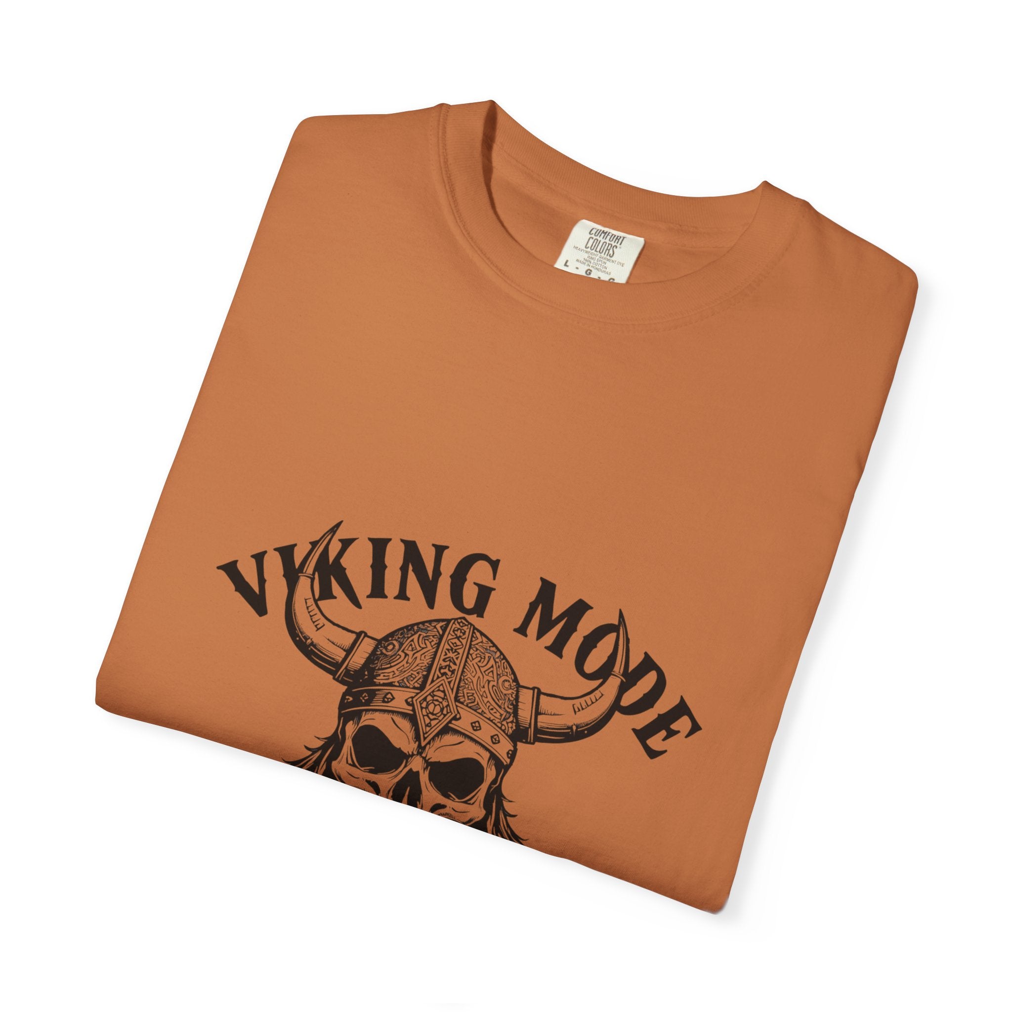 Viking Mode Skull Viking T-shirt | Norse Helmet Skull Graphic Tee