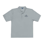 Embroidered Floral Crest Polo Shirt — 'Where Flowers Bloom' Chest Logo
