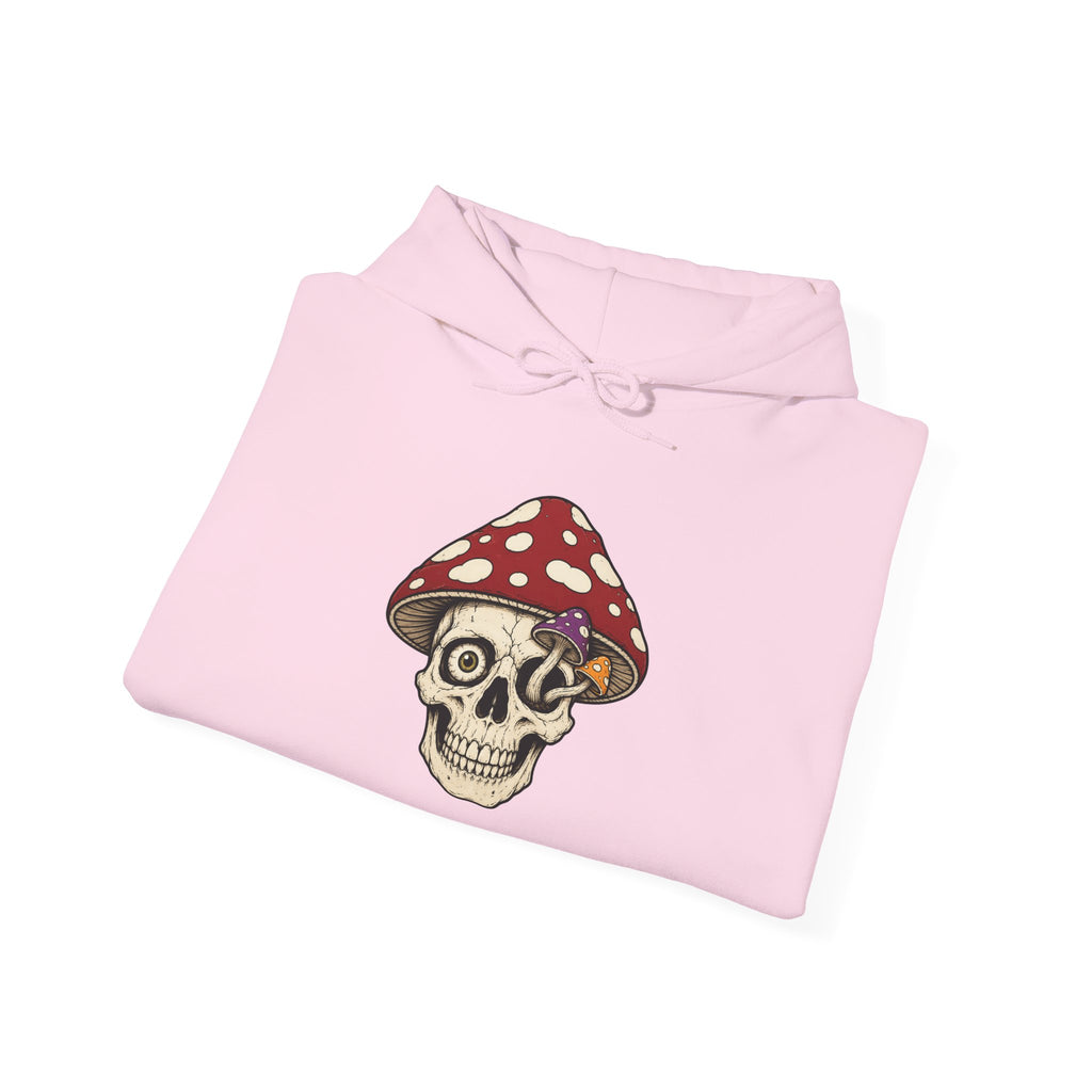 Mushroom Skull Hoodie — Gothic Mushroom Graveyard RIP Pullover