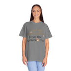 T-Shirt — “I Get My Popcorn From The Apricot Tree” Script Graphic Tee | Hymns | LDS |