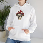 Mushroom Skull Hoodie — Gothic Mushroom Graveyard RIP Pullover