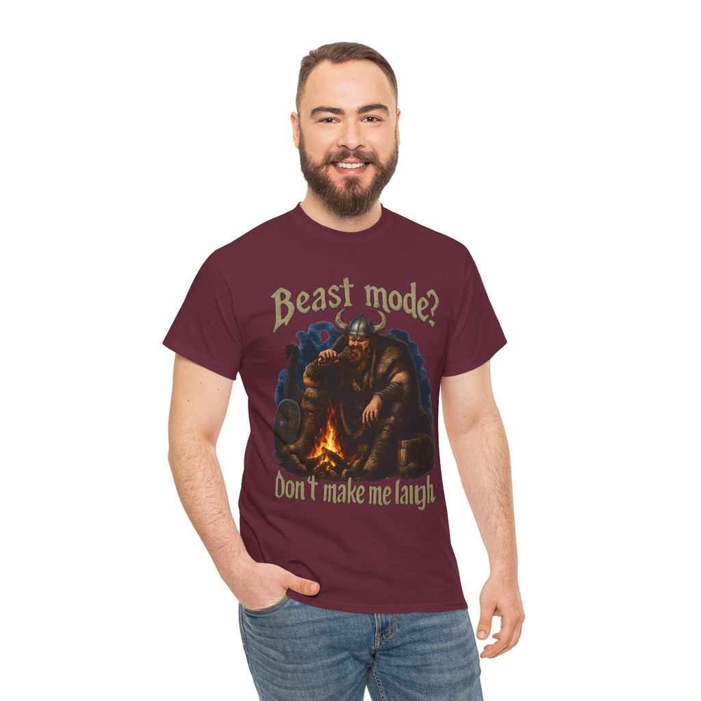Viking Campfire T-Shirt — "Beast mode? Don’t make me laugh" Graphic Tee