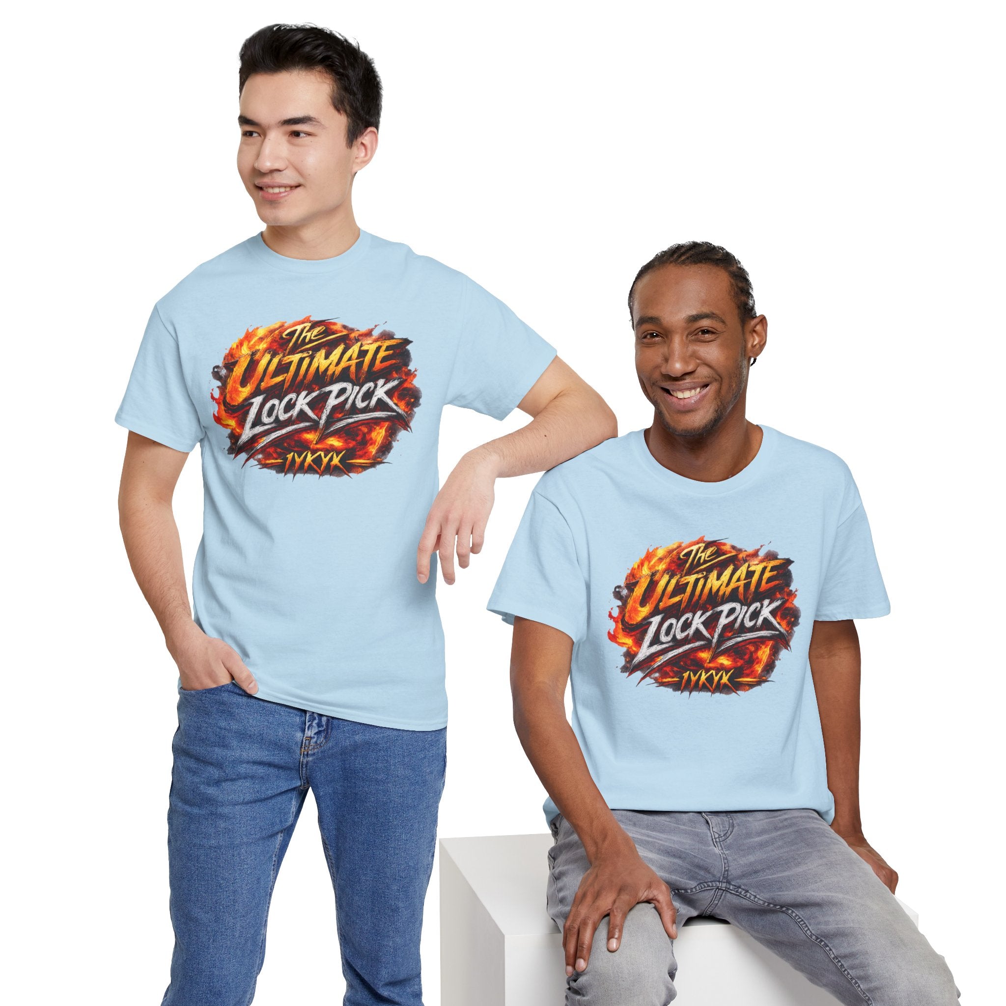 T-Shirt — "Ultimate Lock Pick" Fiery Logo Graphic Tee