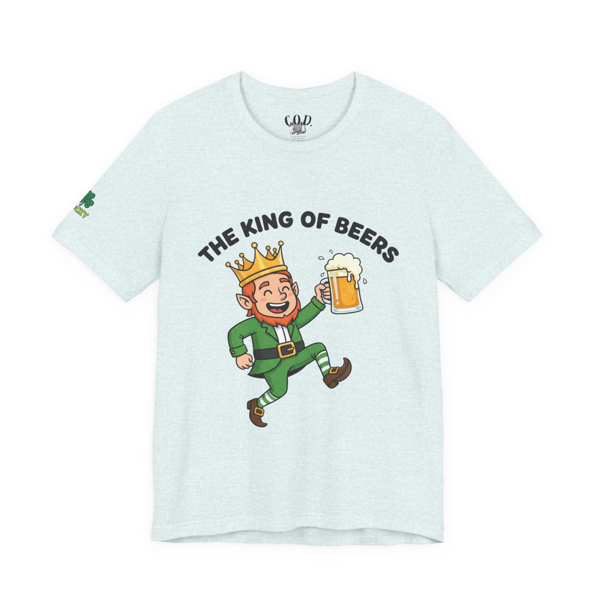 The King of Beers Tee | Leprechaun Holding Beer, St. Patrick's Day Shirt