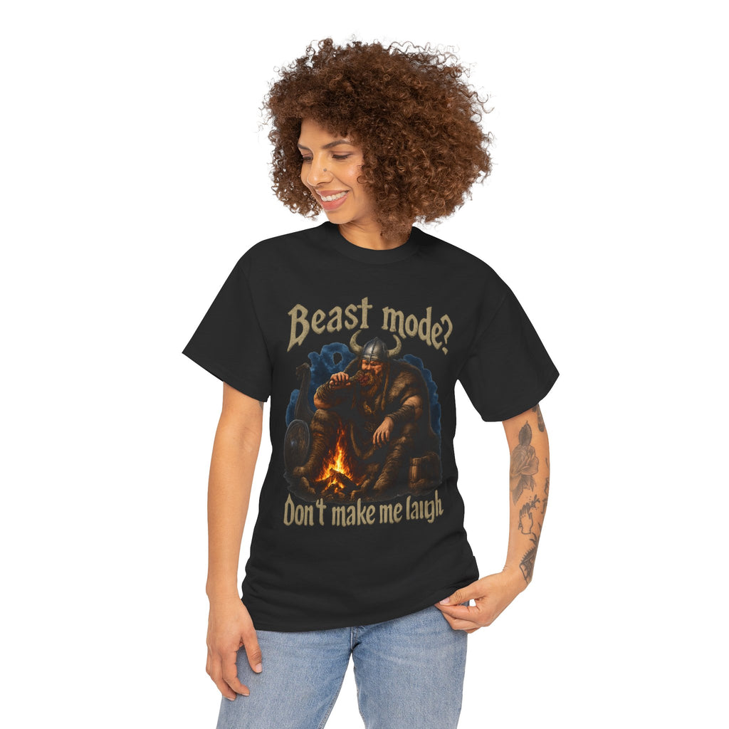 Viking Campfire T-Shirt — "Beast mode? Don’t make me laugh" Graphic Tee