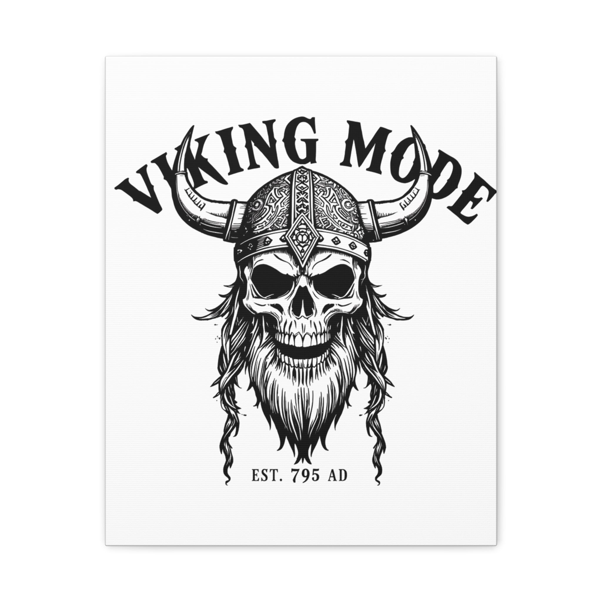 Viking Mode Skull Helmet Matte Canvas