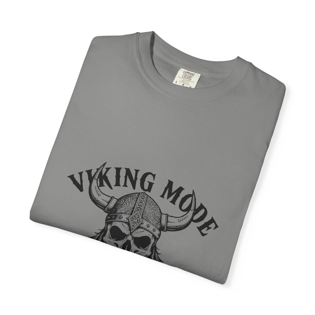 Viking Mode Skull Viking T-shirt | Norse Helmet Skull Graphic Tee