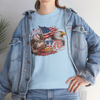 Patriotic Eagle American Flag T-Shirt — USA 1776 Military Tribute Tee