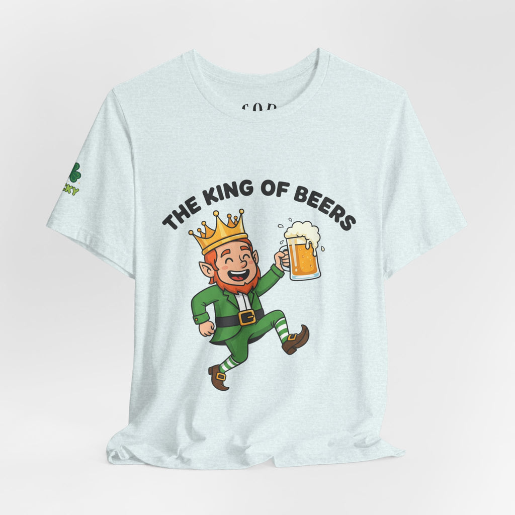 The King of Beers Tee | Leprechaun Holding Beer, St. Patrick's Day Shirt