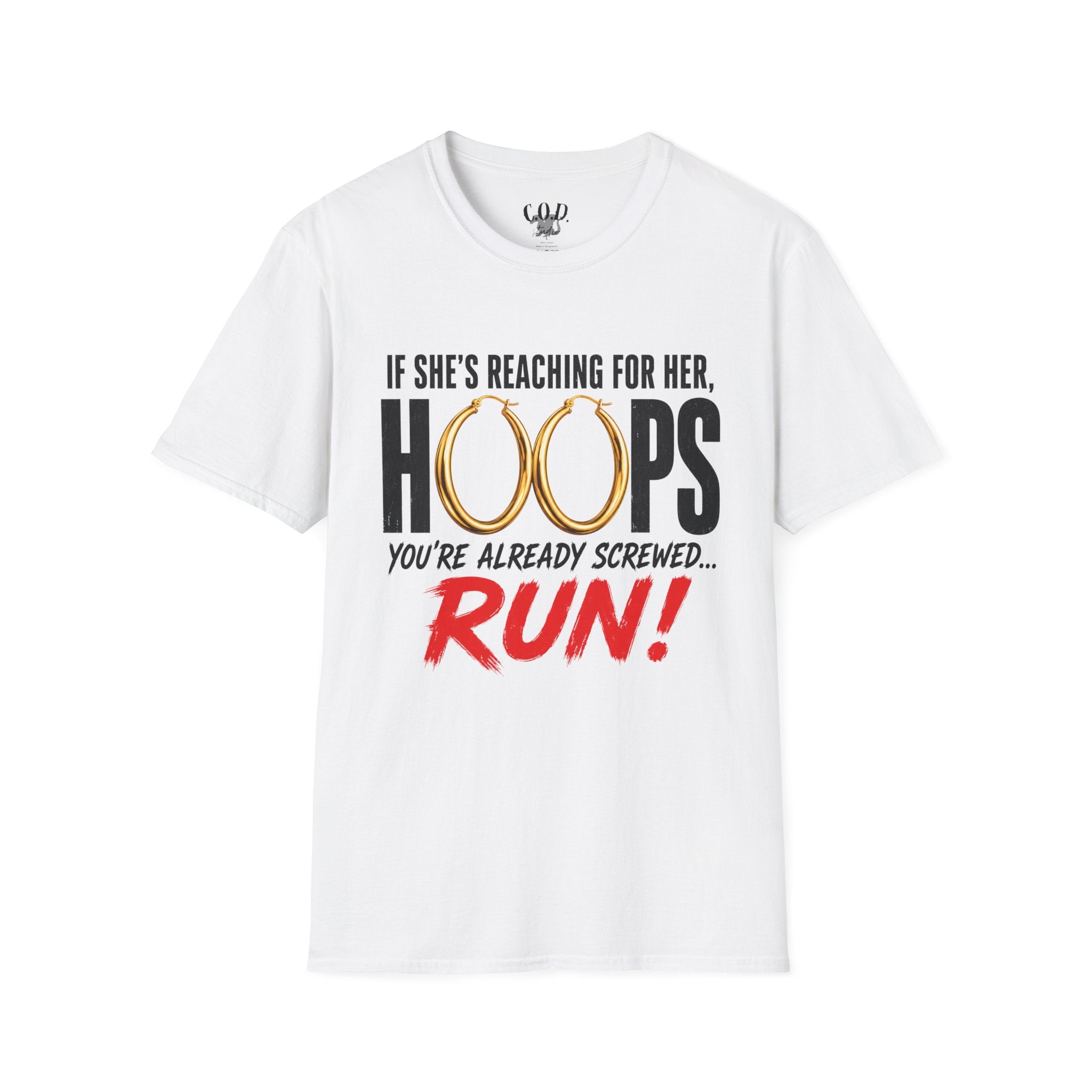 T-Shirt — "If She's Reaching for Her Hoops" Graphic Tee