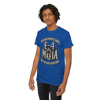 T-Shirt — "E-4 Mafia" Graphic Tee: "When You Want It Done, But You Don’t Care How" Vintage-Style Food Humor