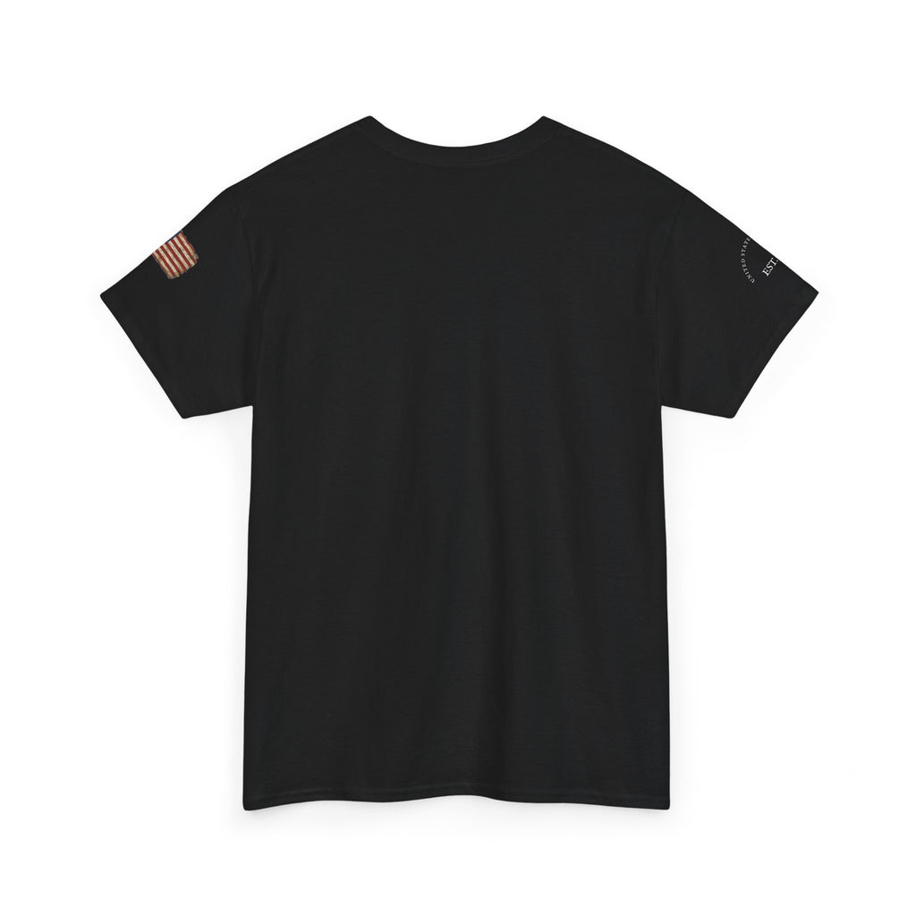 Patriotic Soldier Silhouette Tee — American Flag Military Veteran T-Shirt