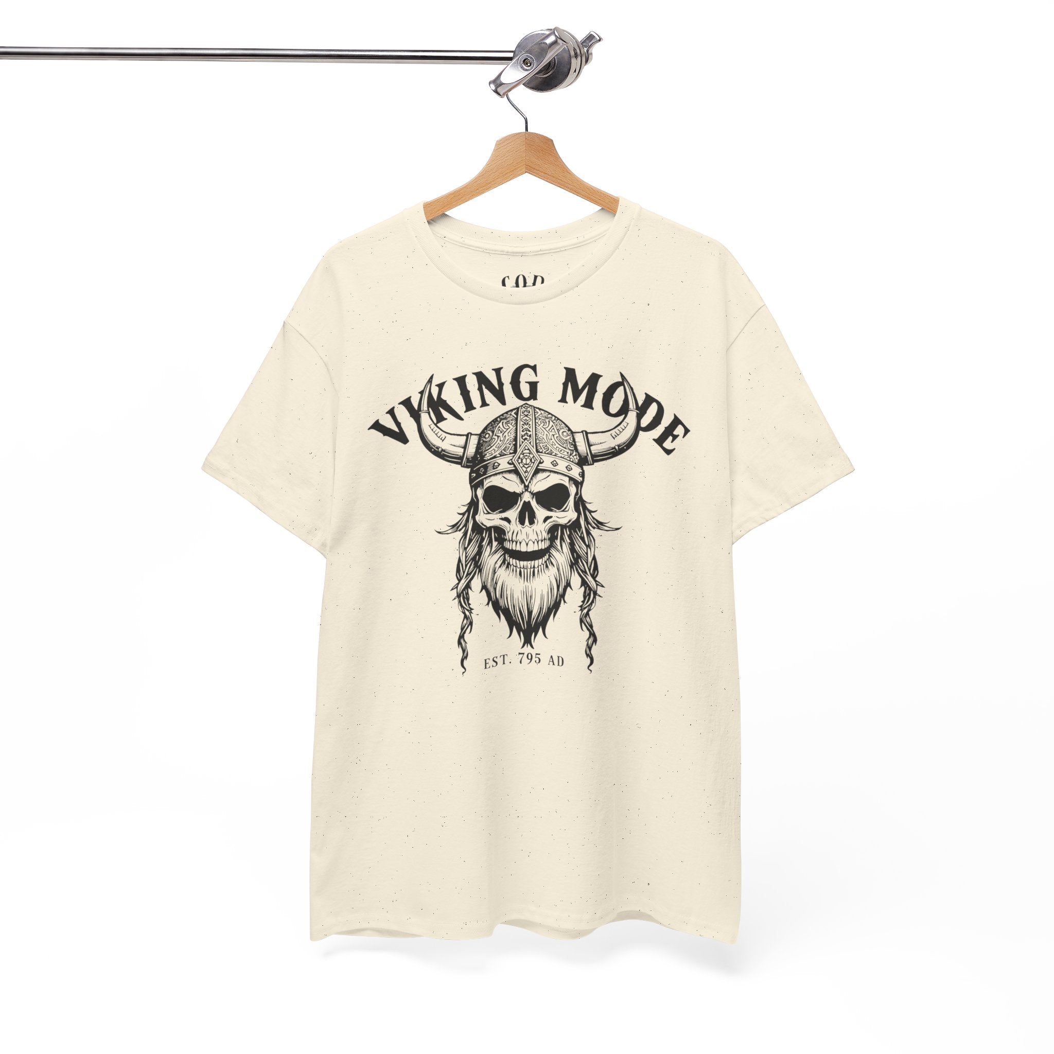 Viking Mode Skull Viking T-shirt | Norse Helmet Skull Graphic Tee