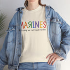 Marines Crayon Tee — “It’s okay, we can’t spell it either” Military Humor T-Shirt