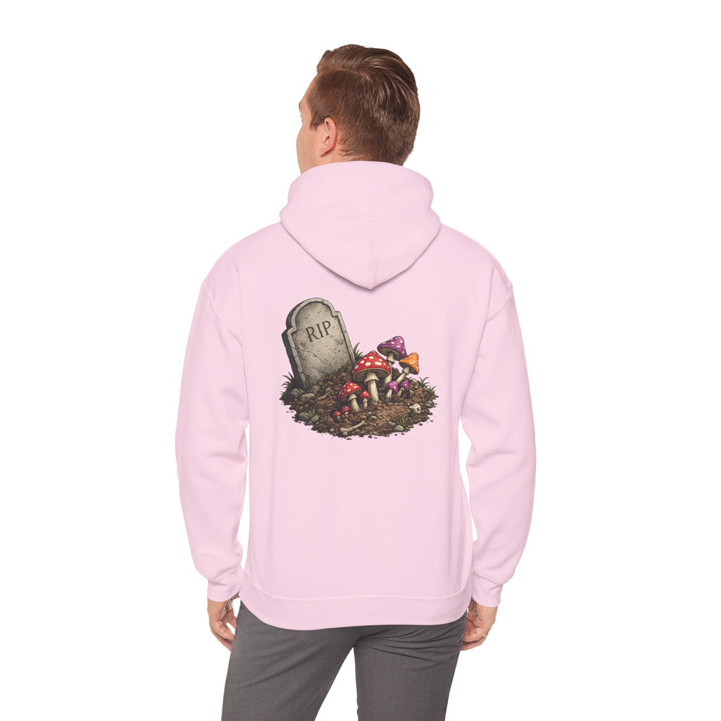 Mushroom Skull Hoodie — Gothic Mushroom Graveyard RIP Pullover