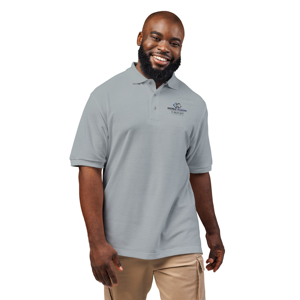 Embroidered Floral Crest Polo Shirt — 'Where Flowers Bloom' Chest Logo