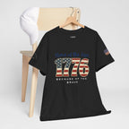 1776 American Flag Tee — "Home of the Free, Because of the Brave" Patriotic T-Shirt