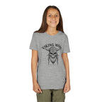Viking Mode Youth T‑Shirt — Skull Horned Helmet Graphic Tee for Kids
