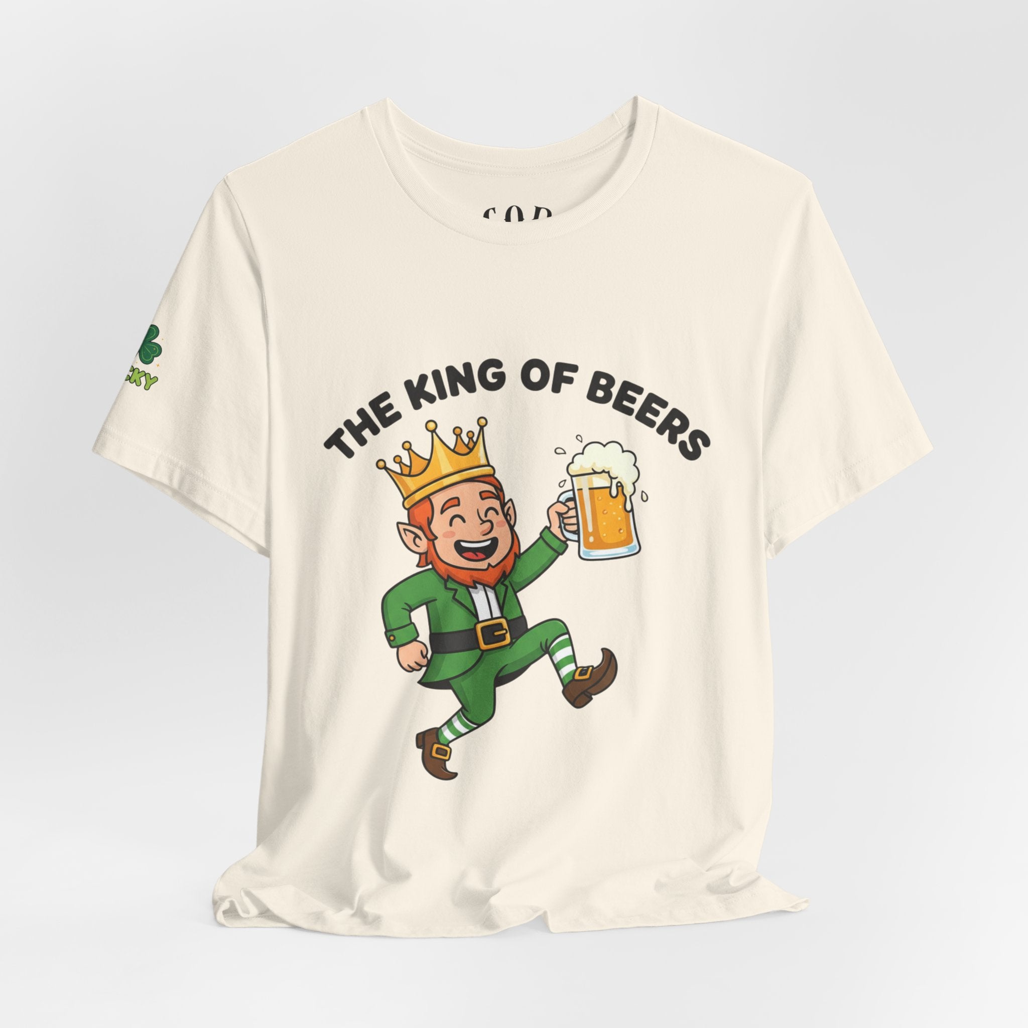 The King of Beers Tee | Leprechaun Holding Beer, St. Patrick's Day Shirt